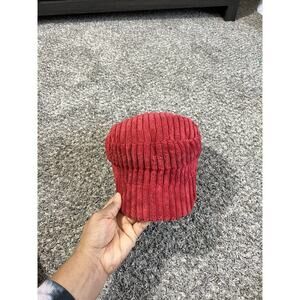 Free People Rust Red Corduroy Baseball Cap Hat Adjustable One Size